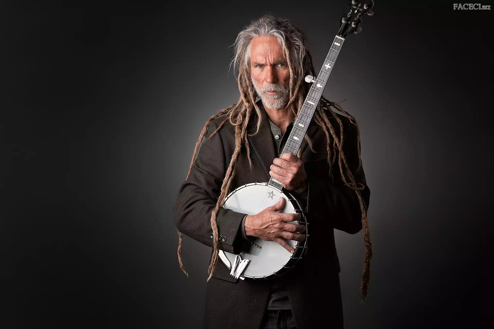 Mężczyzna, Banjo, Muzyk, Dredy